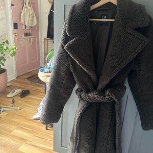 GAP Women's Dark Brown Teddy Jacket